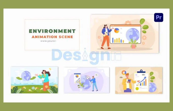 Nature Environment 2D Vector Design Character Animation Scene